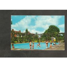Postcard Lincolnshire Grantham Wyndham Hall pool
