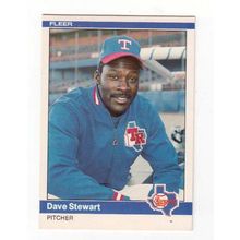 1984 Fleer Dave Stewart baseball card #430 – Rangers