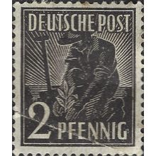 GERMANY, Allied Control Council Issue, planting, black 1940, 2pf