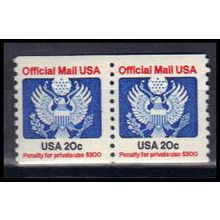 O135 20c Eagle Fine MNH Pair KA2036