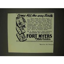 1948 Fort Myers Florida Ad - Come All the Way South