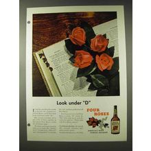 1948 Four Roses Whiskey Ad - Look Under D