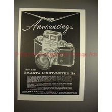 1958 Ihagee Exakta Light-meter IIa Camera Ad - NICE!