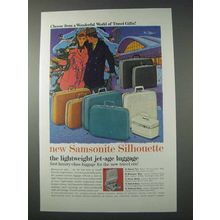 1959 Samsonite Silhouette Luggage Ad - Travel Gifts