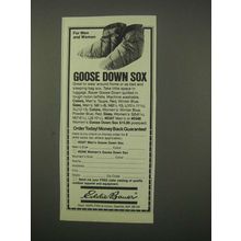 1980 Eddie Bauer Goose Down Sox Ad