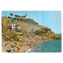 lighthouse, CALELLA , BARCELONA, SPAIN used postcard 1980'S =