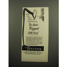 1955 The Tuscany Hotel Ad - More and more people are checking into