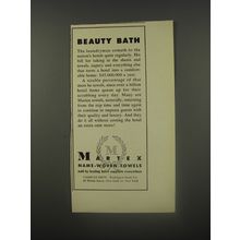 1956 Martex Towels Ad - Beauty Bath