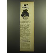 1960 Save the Children Federation Ad - Lonely, Hungry, Cold