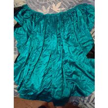 womens girl satin dance 2 coloured longer at back wrap skirt missing buttons