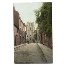 Beccles Tower And Street, Suffolk, Postcard.