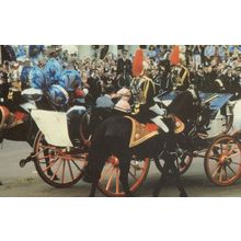 Princess Diana Prince Charles After Just Married Wedding Postcard