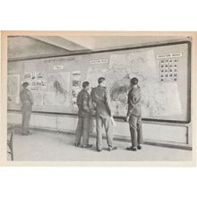 Map Room War Charts Alexander Military WW2 Club Old Rome Italian Postcard