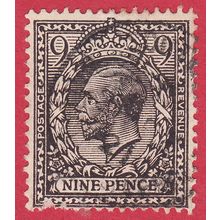 GB KGV 1913 9d DEEP AGATE SG393 GU CDS