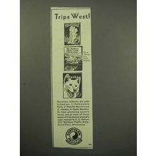 1930 Northern Pacific Railway Ad - Trips West!