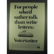 1967 Edison Voicewriter Ad - Rather Talk Than Write
