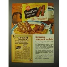 1972 Swift's Premium Brown 'N Serve Sausage Ad