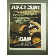 1980 DAP Derusto Minute Finish Ad - Finger Paint
