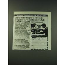 1987 NRI School of Electronics Ad - Only NRI teaches you to service all