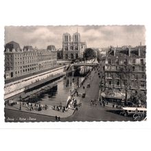 CATHEDRALE NOTRE-DAME, PARIS, FRANCE used vintage postcard 1949 postmark #