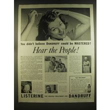 1939 Listerine Antiseptic Ad - You didn't believe dandruff could be mastered?