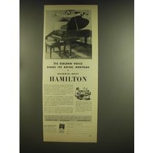 1936 Baldwin Hamilton Piano Ad - Its golden voice sings its royal heritage