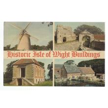 multiview HISTORIC ISLE OF WIGHT BUILDINGS, .. used postcard by w.j.nigh 1977 pm