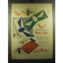 1949 Lady Buxton Polka-Dot Spectator Ad - New! New! See the sports