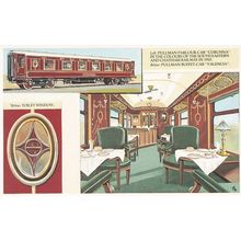 Pullman Parlour Car Corunna Restaurant Buffet Train Postcard