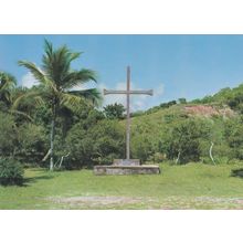 Porta Segura Cross Marking The First Celebration In Brazil Postcard