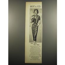 1955 Best & Co. David Crystal Suit Ad - For City for Sun