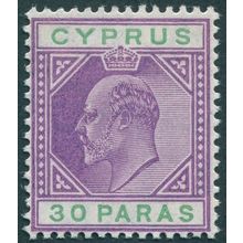 Cyprus 1904 30pa purple & green SG63 unused