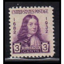 724 3c William Penn Fine MNH O3549