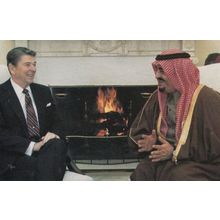 Ronald Reagan American President Saudi Arabia Crown Prince Fahd Mexico Postcard