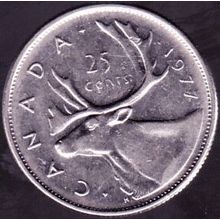 1977 Canada 25 Cents Coin