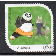 2024 DREAMWORKS, 'KUNG FU PANDA 4', USED SELF-ADHESIVE MYSTAMP. 17/18