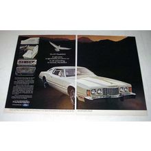 1973 2-page Ford Thunderbird Car Ad - Luxury Car!