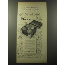 1953 Webster Electric Ekotape Tape Recorder Ad - By any standard of comparison