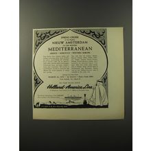 1953 Holland-America Line Cruise Ad - Spring Cruise of the flagship