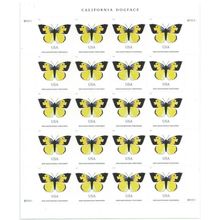 California Dogface Butterfly Sheet of 20 Non Machinable Stamps Scott 5346