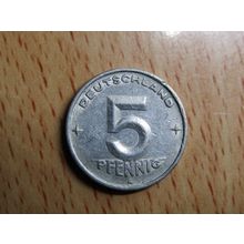 1950a 5 pfennig East Germany Coin