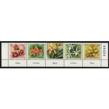 Serbia Orchids 4v Strip Control Number 2013 MNH SG#624-627