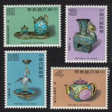 Taiwan Qing Dynasty Enamelware 4v 1984 MNH SG#1542-1545