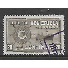VENEZUELA 1948 COLOMBIA MERCHANT MARINE 20c SEPIA FREIGHTER SG 784 FINE USED#2