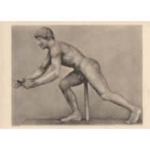 Aegina Ostgiebel Zugreifender Statue Old Postcard
