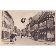 Helsinger Stengade Bicycle Flag Denmark Antique Postcard