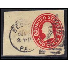 Used U411e 2c George Washington Fine Cut Square Z2827