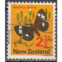 New Zealand 1970 Michel 520X O Cote (2005) 0.20 Euro Papillon Nyctemera annulata