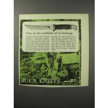 1970 Buck Knives Ad - True To The Tradition of Heritage