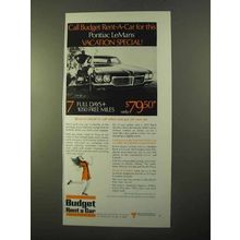 1970 Budget Rent a Car Ad - Pontiac LeMans